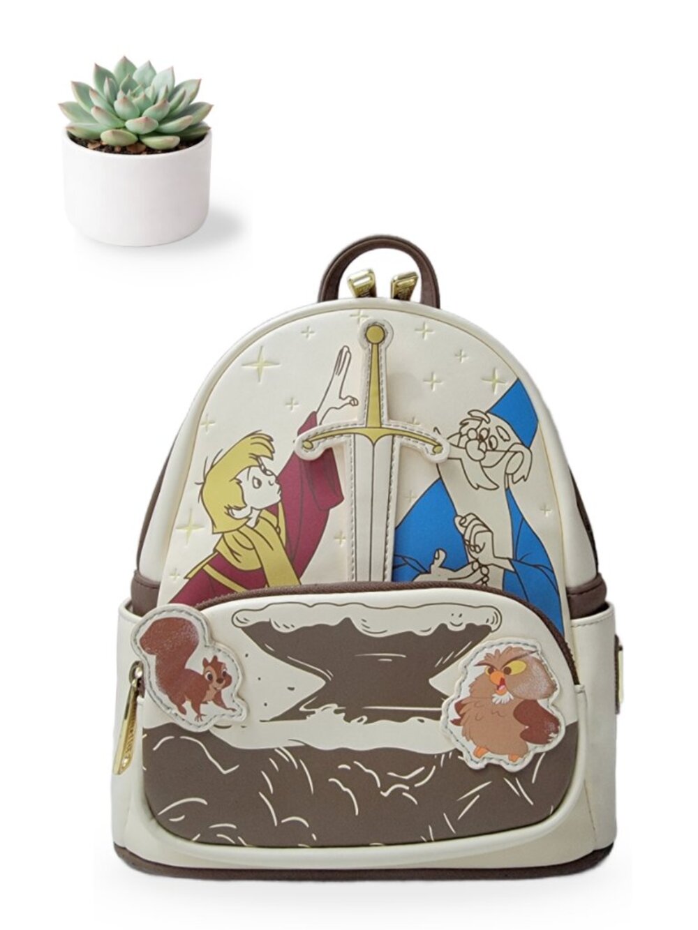 Loungefly Disney Sword in the Stone Mini Backpack Arthur Merlin Archimedes Bag